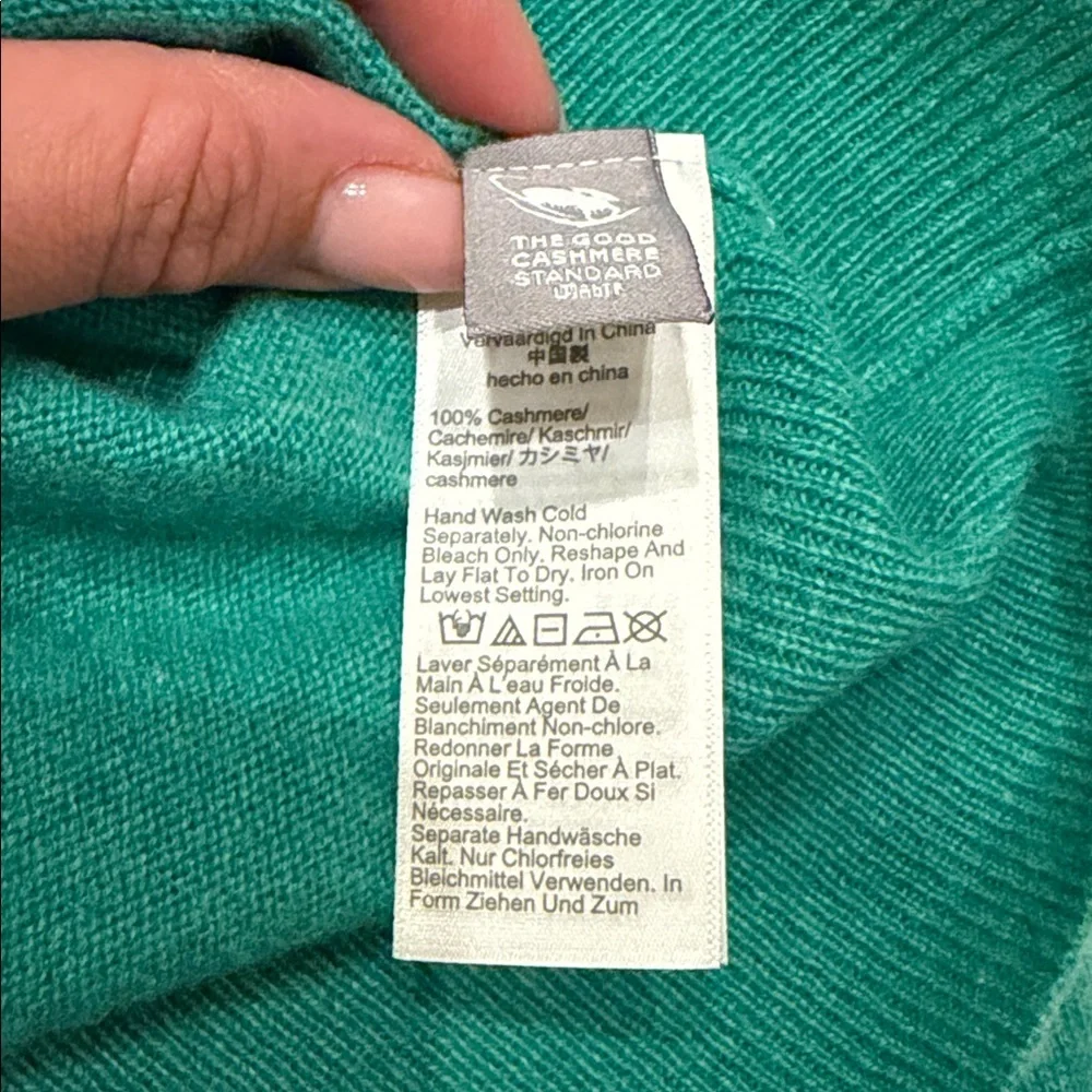 J. Crew Teal / Green Classic Fit Cashmere Sweater - Picture 4 of 5